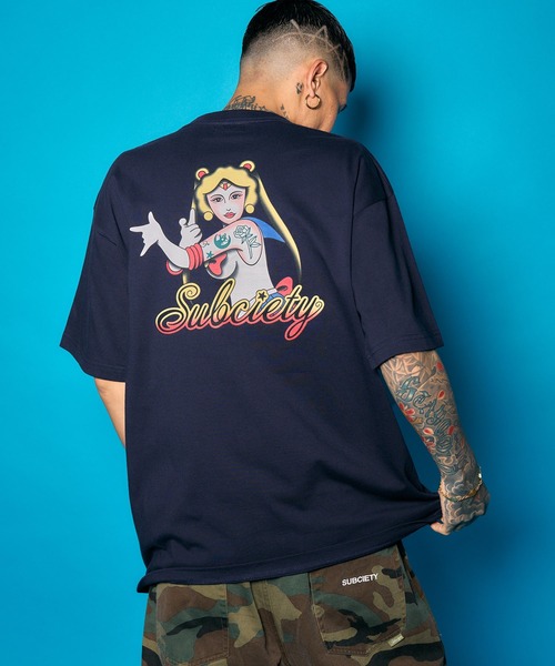Subciety(サブサエティ)の「Moon light tee(Tシャツ/カットソー・メンズ・ブラック/ネイビー/ホワイト・SMALL/MEDIUM/LARGE/X-LARGE/XX-LARGE)」の13枚目の写真