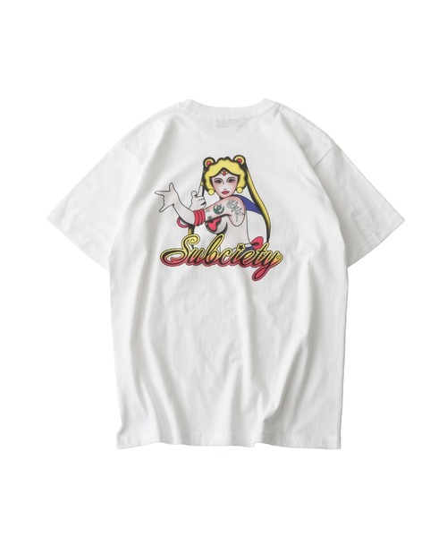 Subciety(サブサエティ)の「Moon light tee(Tシャツ/カットソー・メンズ・ブラック/ネイビー/ホワイト・SMALL/MEDIUM/LARGE/X-LARGE/XX-LARGE)」の5枚目の写真