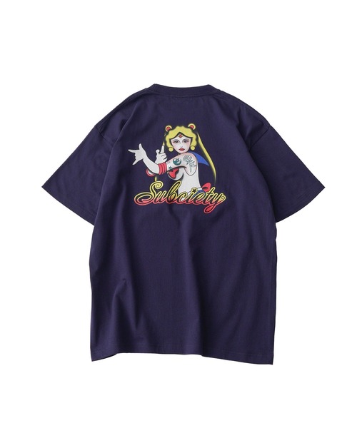 Subciety(サブサエティ)の「Moon light tee(Tシャツ/カットソー・メンズ・ブラック/ネイビー/ホワイト・SMALL/MEDIUM/LARGE/X-LARGE/XX-LARGE)」の7枚目の写真