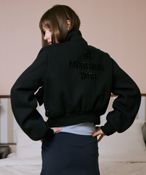THE MYSTERIOUS HOTEL（ザミステリアスホテル）の「CROPPED BOMBER JK [BLACK]（その他アウター・レディース・その他・FREE）」の12枚目の写真