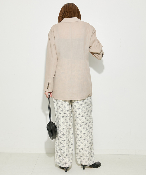 journal standard L'essage（ジャーナルスタンダードレサージュ）の「2WAYイージージャケット（テーラードジャケット・レディース・ベージュ/ブラック・FREE）」の8枚目の写真