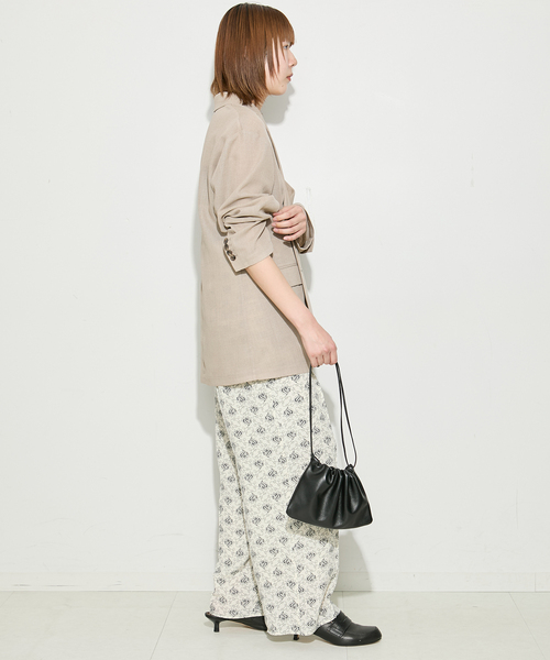 journal standard L'essage（ジャーナルスタンダードレサージュ）の「2WAYイージージャケット（テーラードジャケット・レディース・ベージュ/ブラック・FREE）」の9枚目の写真