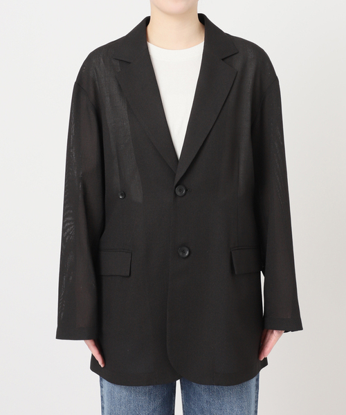 journal standard L'essage（ジャーナルスタンダードレサージュ）の「2WAYイージージャケット（テーラードジャケット・レディース・ベージュ/ブラック・FREE）」の12枚目の写真