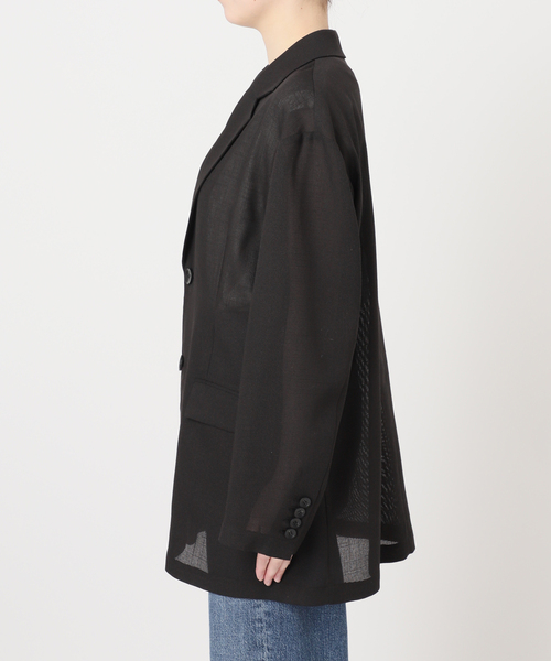 journal standard L'essage（ジャーナルスタンダードレサージュ）の「2WAYイージージャケット（テーラードジャケット・レディース・ベージュ/ブラック・FREE）」の13枚目の写真