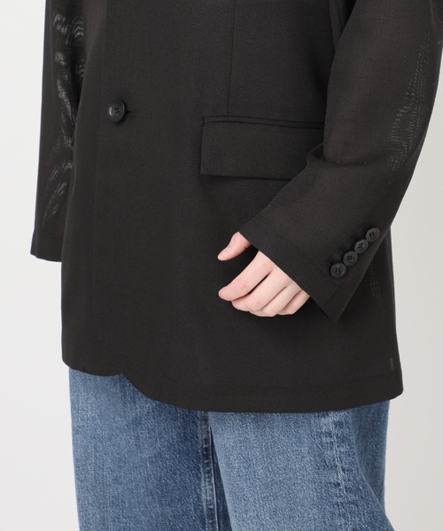 journal standard L'essage（ジャーナルスタンダードレサージュ）の「2WAYイージージャケット（テーラードジャケット・レディース・ベージュ/ブラック・FREE）」の17枚目の写真