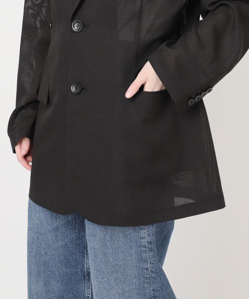 journal standard L'essage（ジャーナルスタンダードレサージュ）の「2WAYイージージャケット（テーラードジャケット・レディース・ベージュ/ブラック・FREE）」の18枚目の写真