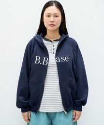 BROKEN BASE(ブロークンベース)の「B.Base Assort Double-Zip Hoodie / B.Base アソートダブルジップフーディー(パーカー)」
