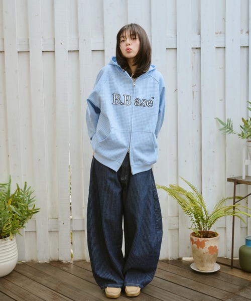 B.Base Assort Double-Zip Hoodie / B.Base アソートダブルジップ