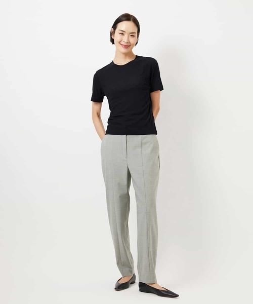 MICHEL KLEIN（ミッシェル・クラン）の「[2WAYストレッチ]テーパードパンツ（その他パンツ・レディース・ブルー/ライトグレー/ブラック・38）」の5枚目の写真