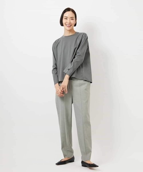 MICHEL KLEIN（ミッシェル・クラン）の「[2WAYストレッチ]テーパードパンツ（その他パンツ・レディース・ブルー/ライトグレー/ブラック・38）」の7枚目の写真