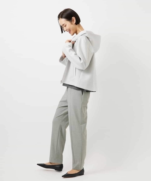 MICHEL KLEIN（ミッシェル・クラン）の「[2WAYストレッチ]テーパードパンツ（その他パンツ・レディース・ブルー/ライトグレー/ブラック・38）」の9枚目の写真