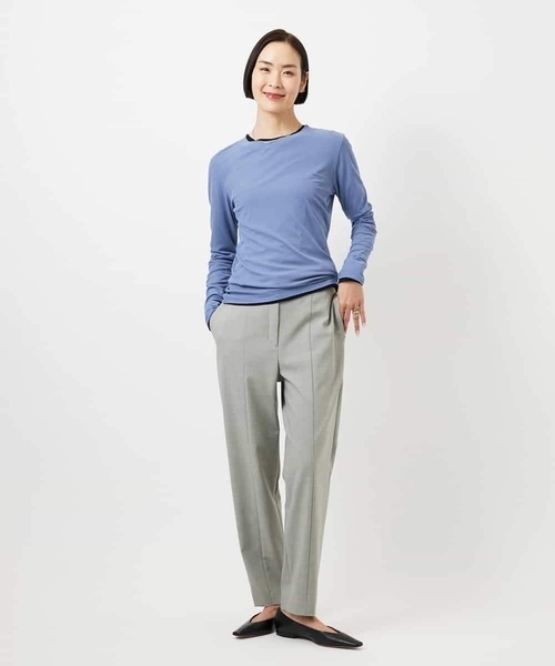 MICHEL KLEIN（ミッシェル・クラン）の「[2WAYストレッチ]テーパードパンツ（その他パンツ・レディース・ブルー/ライトグレー/ブラック・38）」の13枚目の写真