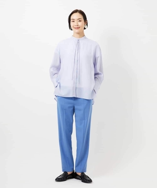 MICHEL KLEIN（ミッシェル・クラン）の「[2WAYストレッチ]テーパードパンツ（その他パンツ・レディース・ブルー/ライトグレー/ブラック・38）」の17枚目の写真