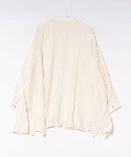 antiqua（アンティカ）の「ノーカラー シャツ（シャツ/ブラウス・レディース・ホワイト/ブルー/ブラック・ONESIZE）」の4枚目の写真