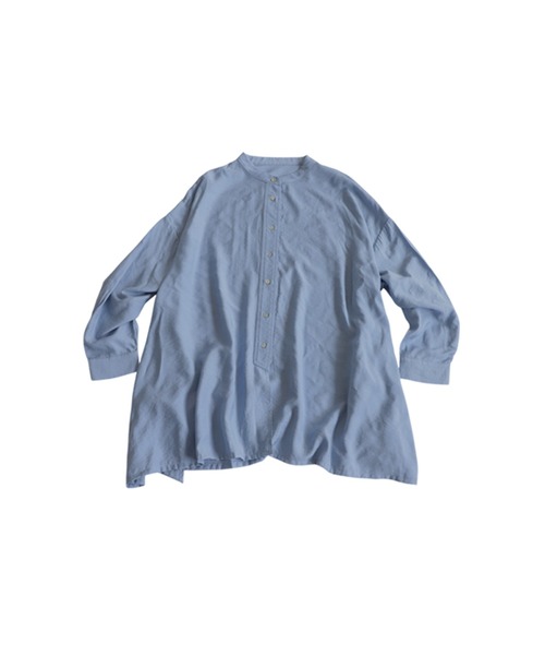 antiqua（アンティカ）の「ノーカラー シャツ（シャツ/ブラウス・レディース・ホワイト/ブルー/ブラック・ONESIZE）」の9枚目の写真