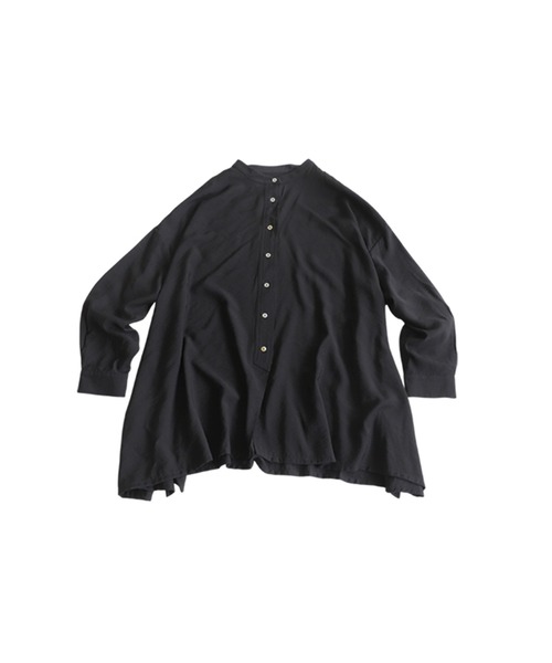 antiqua（アンティカ）の「ノーカラー シャツ（シャツ/ブラウス・レディース・ホワイト/ブルー/ブラック・ONESIZE）」の10枚目の写真