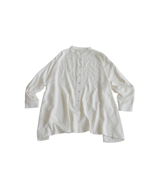 antiqua（アンティカ）の「ノーカラー シャツ（シャツ/ブラウス・レディース・ホワイト/ブルー/ブラック・ONESIZE）」の11枚目の写真
