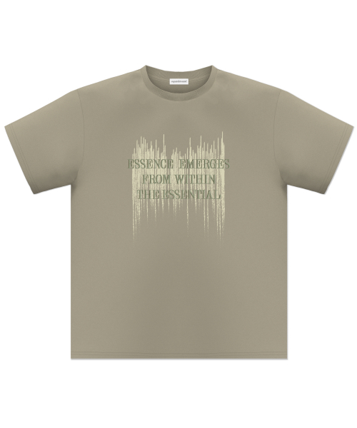 EYEUNDERSTAND(アイアンダスタンド)の「エッセンシャルレタリングハーフTシャツ(タンベージュ)(Tシャツ/カットソー・レディース・その他・FREE)」の1枚目の写真