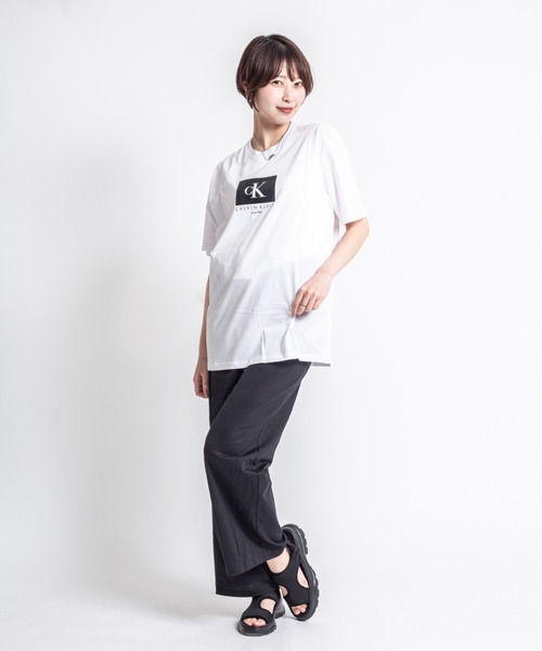 Calvin Klein(カルバン・クライン)の「【CALVIN KLEIN】ロゴTシャツ 半袖 シンプル クルーネック(Tシャツ/カットソー・メンズ・ブラック/ホワイト・LARGE/MEDIUM/X-LARGE)」の10枚目の写真
