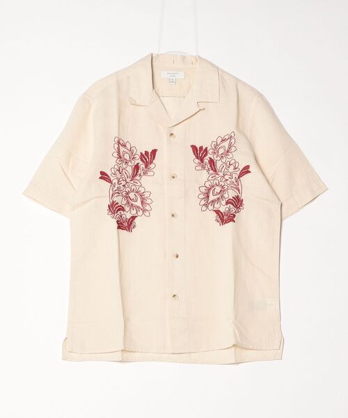BANANA REPUBLIC FACTORY STORE(バナナリパブリック ファクトリーストア)の「BANANA REPUBLIC FACTORY STORE スタンダードフィット エンブロイダリー リゾートシャツ(シャツ/ブラウス・メンズ・ホワイト/アイボリー・S/M/L/XL)」の7枚目の写真