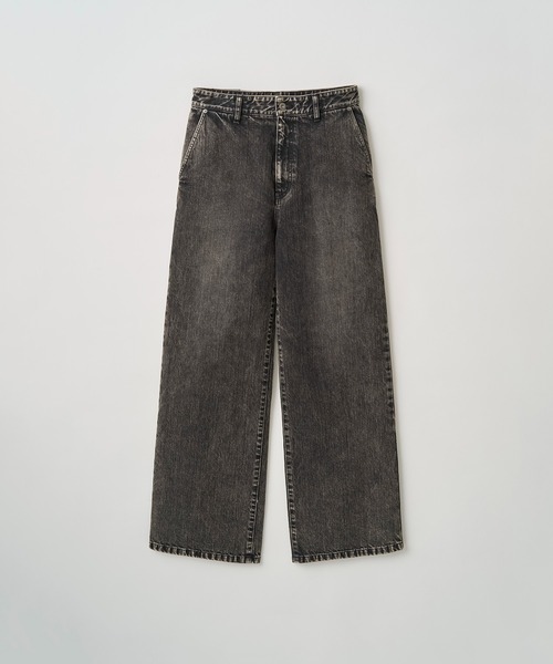 Juha(ユハ)の「FORMED WIDE DENIM(FADED WASH)(デニムパンツ・メンズ・ブルー/ブラック・4/3/2)」の10枚目の写真