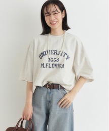 Right-on | HONEYSUCKLE ROSE(ハニーサックルローズ)【サマスウェ】カレッジロゴＴシャツ(Tシャツ/カットソー)