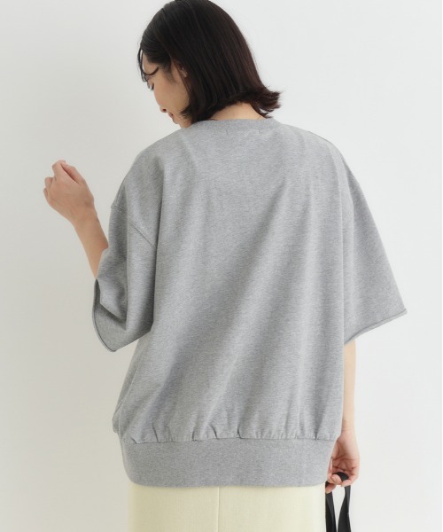 Right-on（ライトオン）の「HONEYSUCKLE ROSE(ハニーサックルローズ)【サマスウェ】カレッジロゴＴシャツ（Tシャツ/カットソー・レディース・オフホワイト/グレー/ダークグレー/オレンジ・M/L/S）」の9枚目の写真