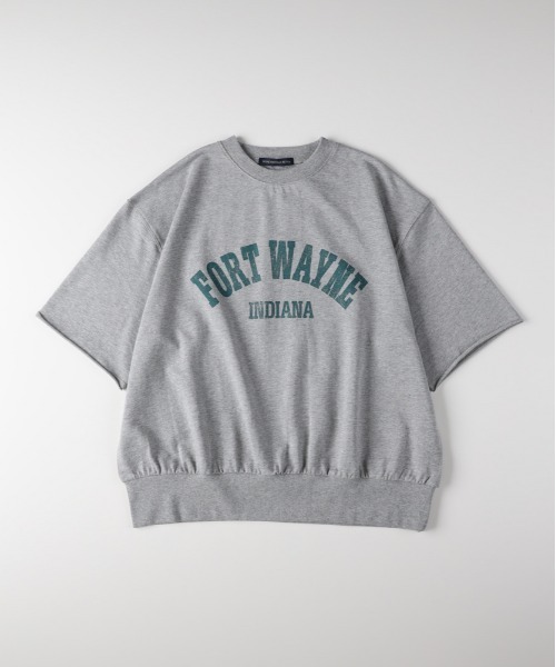 Right-on（ライトオン）の「HONEYSUCKLE ROSE(ハニーサックルローズ)【サマスウェ】カレッジロゴＴシャツ（Tシャツ/カットソー・レディース・オフホワイト/グレー/ダークグレー/オレンジ・M/L/S）」の14枚目の写真