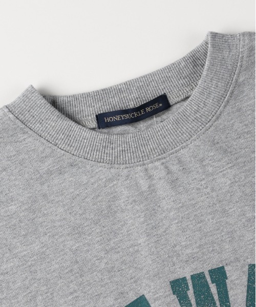 Right-on（ライトオン）の「HONEYSUCKLE ROSE(ハニーサックルローズ)【サマスウェ】カレッジロゴＴシャツ（Tシャツ/カットソー・レディース・オフホワイト/グレー/ダークグレー/オレンジ・M/L/S）」の17枚目の写真