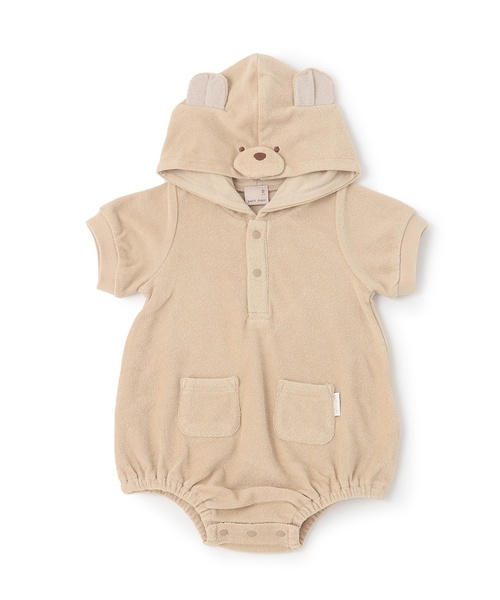 petit main（プティマイン）の「アニマルなりきりロンパース（ロンパース・キッズ・イエロー/アイボリー/ブラウン/チャコール・80ｃｍ/70cm）」の3枚目の写真