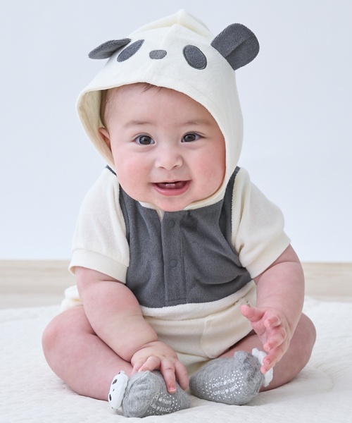 petit main（プティマイン）の「アニマルなりきりロンパース（ロンパース・キッズ・イエロー/アイボリー/ブラウン/チャコール・80ｃｍ/70cm）」の2枚目の写真