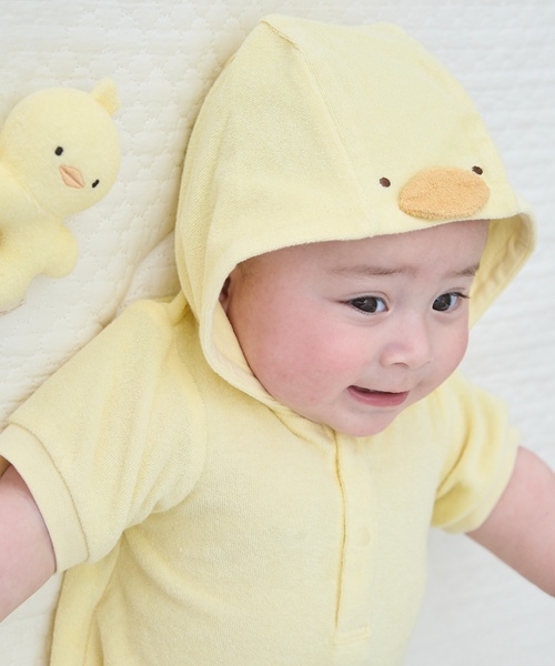 petit main（プティマイン）の「アニマルなりきりロンパース（ロンパース・キッズ・イエロー/アイボリー/ブラウン/チャコール・80ｃｍ/70cm）」の5枚目の写真