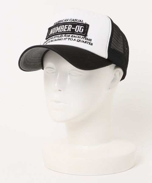 A.M.S.（エーエムエス）の「ワッペン刺繍デザイン ウレタンメッシュキャップ（キャップ・メンズ・ブラック/ブラック系その他・FREE）」の2枚目の写真