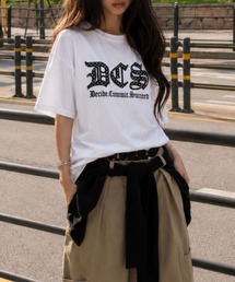 NAVY ロゴアップリケ 半袖Tシャツ