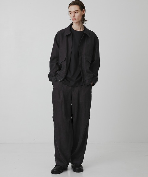 UNITED TOKYO（ユナイテッドトウキョウ）の「【数量限定】HEMP SUEDE ファティーグパラシュートPT　｜ＳＥＴＵＰ可能（その他パンツ・メンズ・ダークグレー/ブラック・1/2）」の4枚目の写真