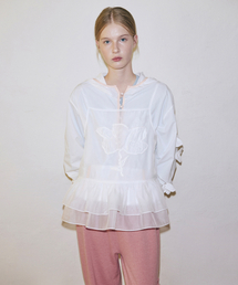 Flower Veil Blouse (White)