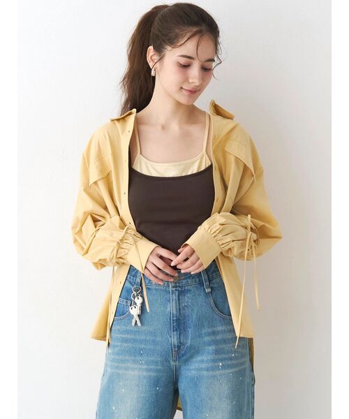 CALNAMUR(カルナムール)の「バックリボンオーバーコットンシャツ(シャツ/ブラウス・レディース・ピンク/イエロー/ベージュ・FREE)」の8枚目の写真