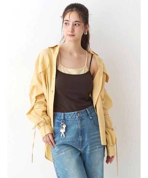 CALNAMUR(カルナムール)の「バックリボンオーバーコットンシャツ(シャツ/ブラウス・レディース・ピンク/イエロー/ベージュ・FREE)」の10枚目の写真