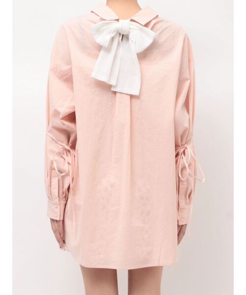 CALNAMUR（カルナムール）の「バックリボンオーバーコットンシャツ（シャツ/ブラウス・レディース・ピンク/イエロー/ベージュ・FREE）」の4枚目の写真