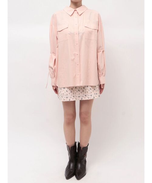 CALNAMUR（カルナムール）の「バックリボンオーバーコットンシャツ（シャツ/ブラウス・レディース・ピンク/イエロー/ベージュ・FREE）」の10枚目の写真