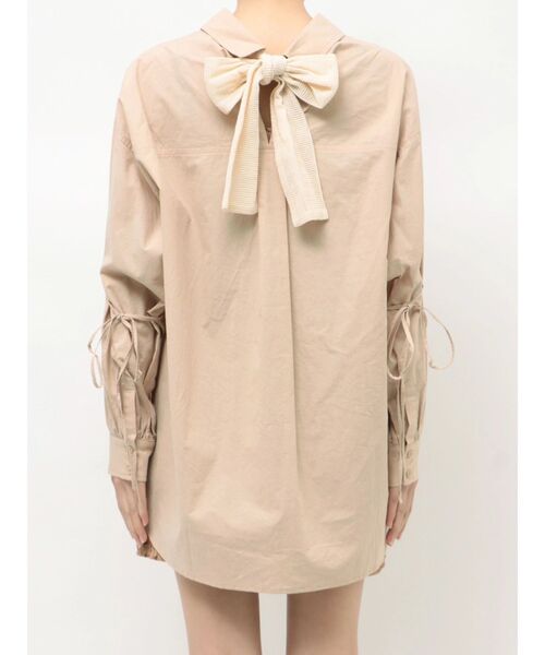 CALNAMUR（カルナムール）の「バックリボンオーバーコットンシャツ（シャツ/ブラウス・レディース・ピンク/イエロー/ベージュ・FREE）」の12枚目の写真