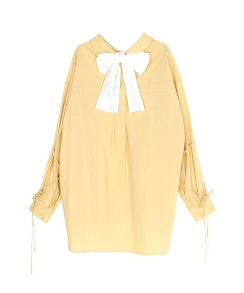 CALNAMUR（カルナムール）の「バックリボンオーバーコットンシャツ（シャツ/ブラウス・レディース・ピンク/イエロー/ベージュ・FREE）」の17枚目の写真