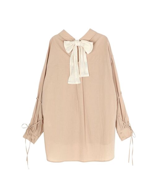 CALNAMUR（カルナムール）の「バックリボンオーバーコットンシャツ（シャツ/ブラウス・レディース・ピンク/イエロー/ベージュ・FREE）」の19枚目の写真