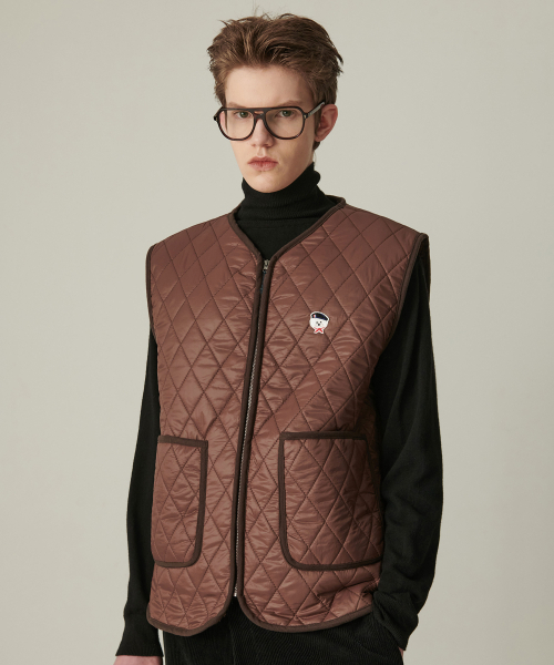 Beyond Closet(-)の「ILP パッチポイントキルティングベスト ブラウン(ベスト・メンズ・その他・MEDIUM/LARGE)」の1枚目の写真