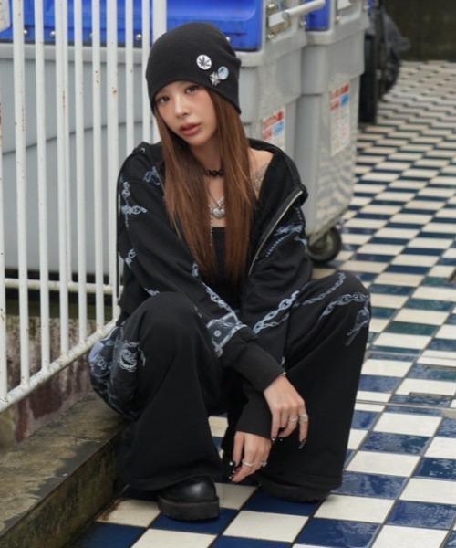 ROYAL FLASH(ロイヤルフラッシュ)の「MITSUKI/ミツキ/Mitsuki Printed Hoodie(パーカー・レディース・ブラック/カーキ・F)」の7枚目の写真