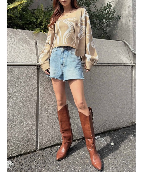 EGOIST(エゴイスト)の「マーブル柄ニットカーディガン(カーディガン/ボレロ・レディース・ベージュ/ブラック・FREE)」の22枚目の写真