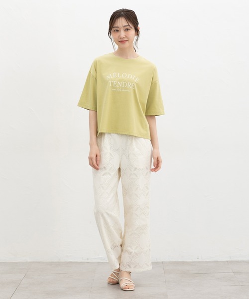 Honeys（ハニーズ）の「レースストレートパンツ（その他パンツ・レディース・アイボリー/ブラック・3L/L/LL/M/S）」の3枚目の写真