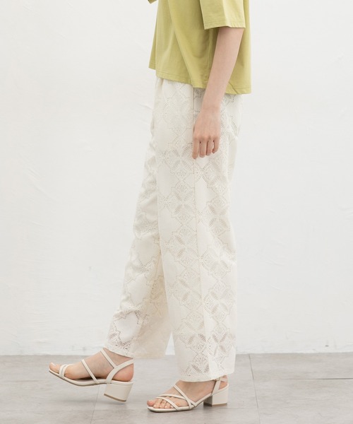 Honeys（ハニーズ）の「レースストレートパンツ（その他パンツ・レディース・アイボリー/ブラック・3L/L/LL/M/S）」の11枚目の写真