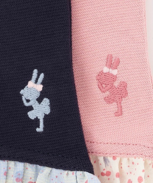 KP(ケーピー)の「SZ天竺 5分丈フリルパンツ(その他パンツ・キッズ・ネイビー/ピンク・90cm/100cm/80cm)」の13枚目の写真