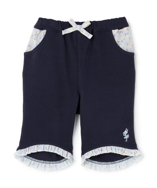 KP(ケーピー)の「SZ天竺 5分丈フリルパンツ(その他パンツ・キッズ・ネイビー/ピンク・90cm/100cm/80cm)」の4枚目の写真